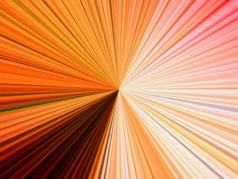 3d rendering. Abstract image of multicolored lines of rays in space Stockillustratie