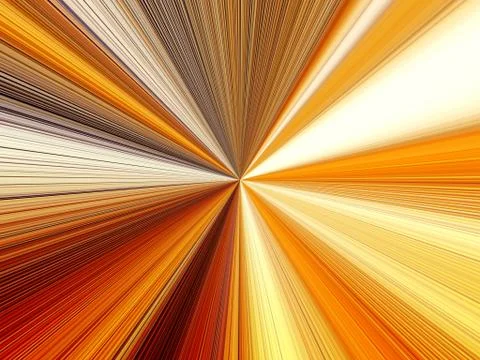 3d rendering. Abstract image of multicolored lines of rays in space Stockillustratie