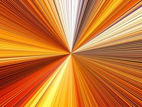3d rendering. Abstract image of multicolored lines of rays in space Stockillustratie