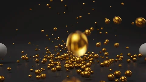 3d rendering, abstract minimal design. Collision of two white spheres Video stock 132718924