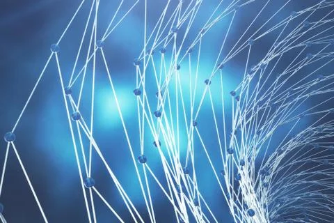3D rendering abstract molecules design. Atoms. Medical background for banner or 库存插图