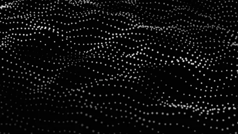 3D rendering abstract music background.Cyber or technology flowing particles Vidéo 202266624