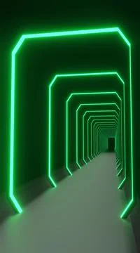 3D rendering Abstract neon green Stock Illustration
