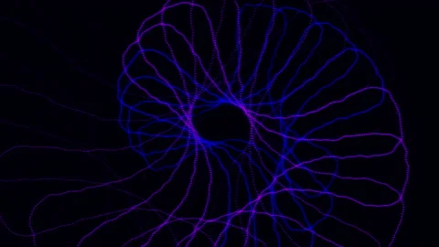 3D rendering of the abstract neon pattern Stock Footage 145245090