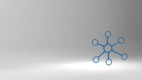 3d rendering abstract network with circles 스톡 일러스트