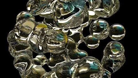 3D rendering abstract object based on metabolic spheres Stock Illustration