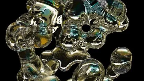 3D rendering abstract object based on metabolic spheres Stock Illustration