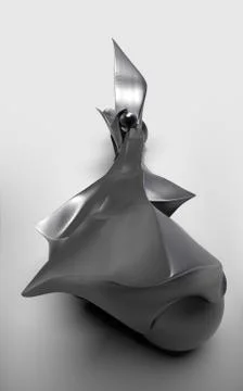 3d rendering of an abstract object on a gray background イラスト素材