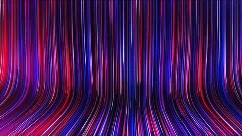 3D rendering of an abstract panoramic neon background with glowing rays Illustrazione stock