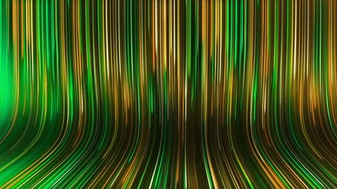 3D rendering of an abstract panoramic neon background with glowing rays Stock Illustration