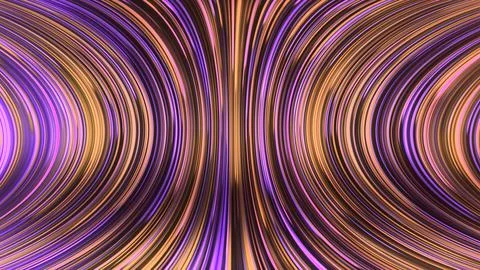 3D rendering of an abstract panoramic neon background with glowing rays Illustrazione stock