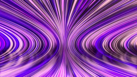 3D rendering of an abstract panoramic neon background with glowing rays Illustrazione stock