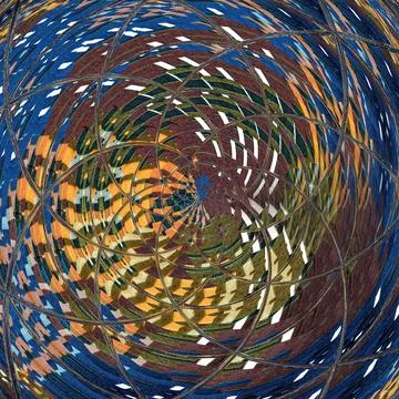 3d rendering of an abstract pattern with geometrical circle shapes イラスト素材