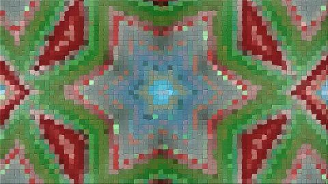3d rendering of an abstract picture from a mosaic Stock Illustration