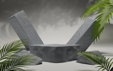 3d rendering abstract platform podium product presentation backdrop Stock Illustration