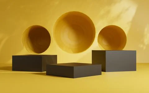 3d rendering abstract platform podium product presentation backdrop Stock Illustration