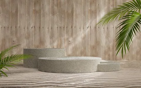 3d rendering abstract platform podium product presentation backdrop Stock Illustration