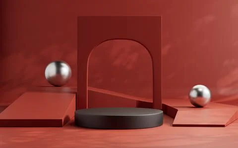 3d rendering abstract platform podium product presentation backdrop Stock Illustration