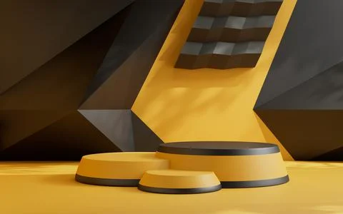 3d rendering abstract platform podium product presentation backdrop Stock Illustration