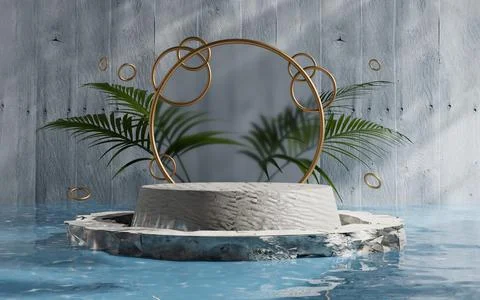 3d rendering abstract platform podium product presentation backdrop Stock Illustration