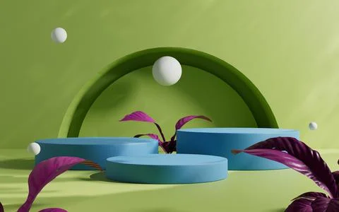 3d rendering abstract platform podium product presentation backdrop Stock Illustration