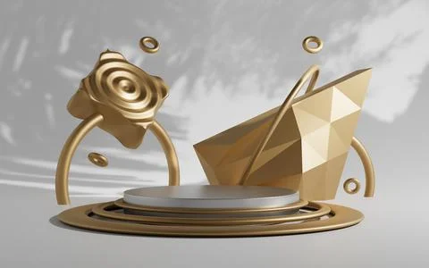 3d rendering abstract platform podium product presentation backdrop Stock Illustration