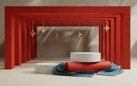 3d rendering abstract platform podium product presentation backdrop Stock Illustration