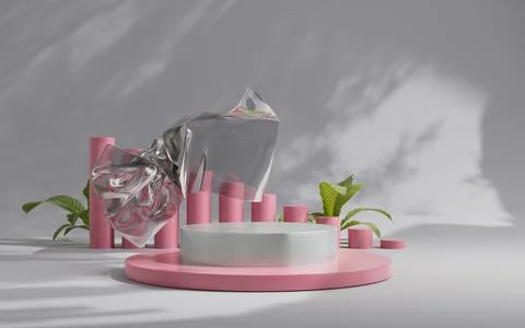 3d rendering abstract platform podium product presentation backdrop Stock Illustration