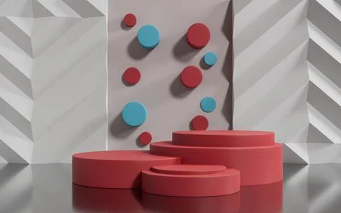 3d rendering abstract platform podium product presentation backdrop Stock Illustration