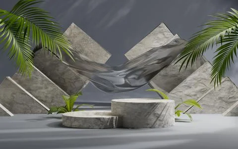 3d rendering abstract platform podium product presentation backdrop Stock Illustration