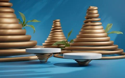 3d rendering abstract platform podium product presentation backdrop Stock Illustration