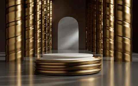 3d rendering abstract platform podium product presentation backdrop Stock Illustration