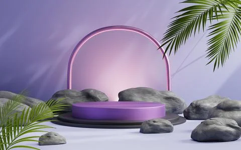 3d rendering abstract platform podium product presentation backdrop Stock Illustration