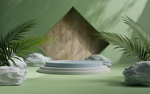 3d rendering abstract platform podium product presentation backdrop Stock Illustration