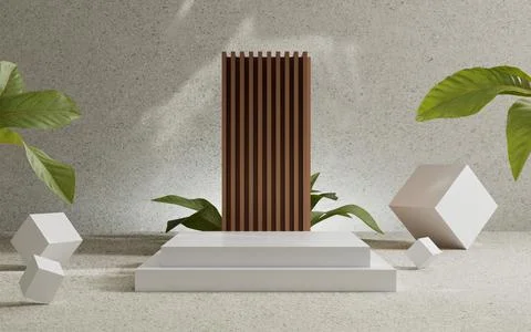 3d rendering abstract platform podium product presentation backdrop Stock Illustration