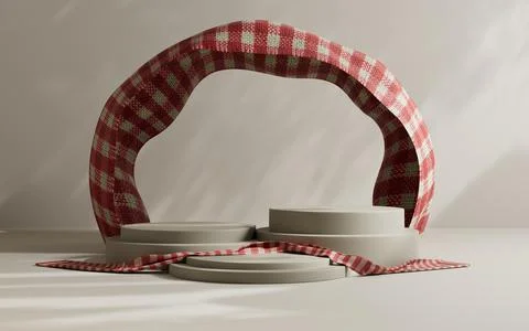 3d rendering abstract platform podium product presentation backdrop Stock Illustration