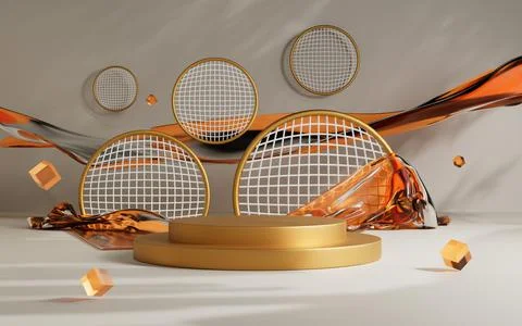 3d rendering abstract platform podium product presentation backdrop Stock Illustration