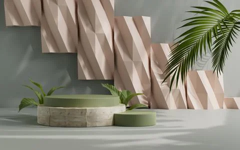 3d rendering abstract platform podium product presentation backdrop Stock Illustration