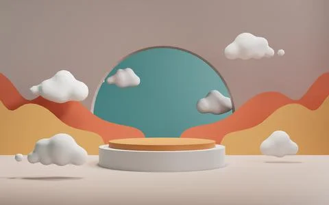 3d rendering abstract platform podium product presentation backdrop Stock Illustration