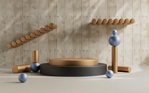 3d rendering abstract platform podium product presentation backdrop Stock Illustration