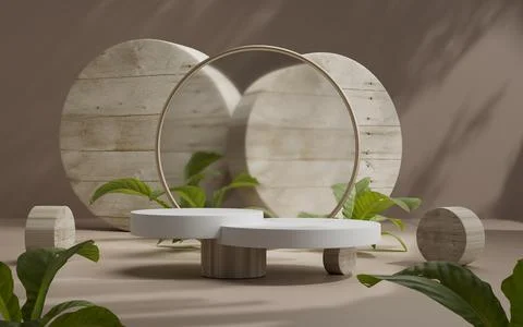 3d rendering abstract platform podium product presentation backdrop Stock Illustration