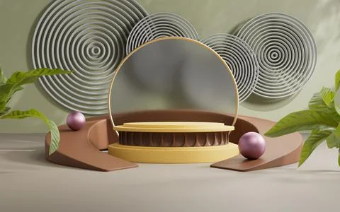 3d rendering abstract platform podium product presentation backdrop Stock Illustration