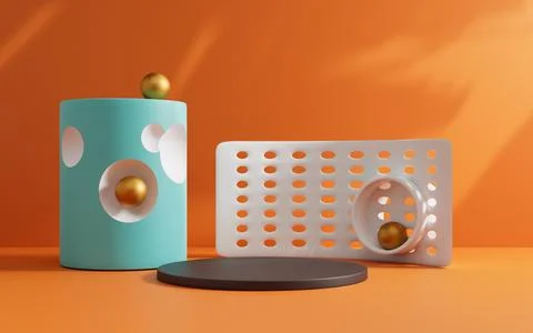 3d rendering abstract platform podium product presentation backdrop Stock Illustration