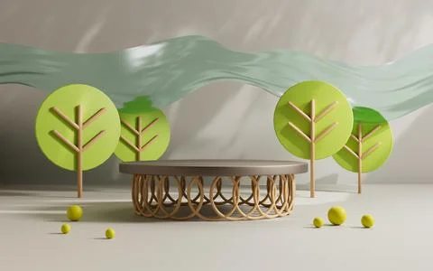 3d rendering abstract platform podium product presentation backdrop Stock Illustration