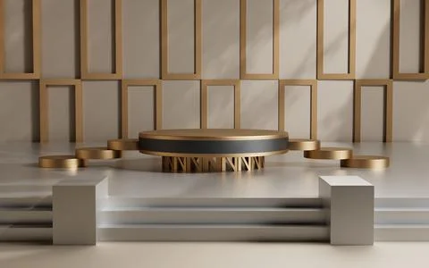 3d rendering abstract platform podium product presentation backdrop Stock Illustration