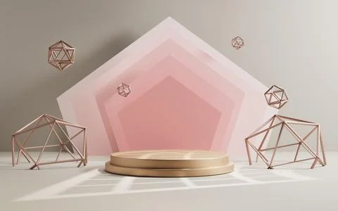 3d rendering abstract platform podium product presentation backdrop Stock Illustration