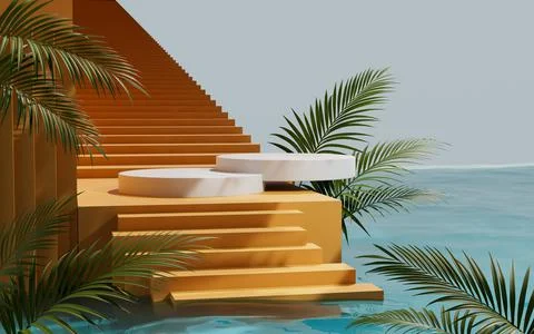 3d rendering abstract platform podium product presentation backdrop Stock Illustration