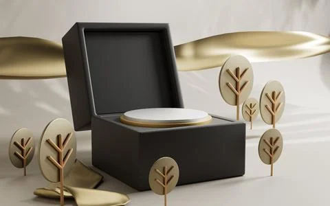 3d rendering abstract platform podium product presentation backdrop Stock Illustration