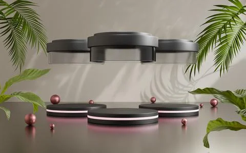 3d rendering abstract platform podium product presentation backdrop Stock Illustration