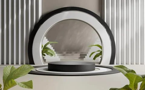 3d rendering abstract platform podium product presentation backdrop Stock Illustration